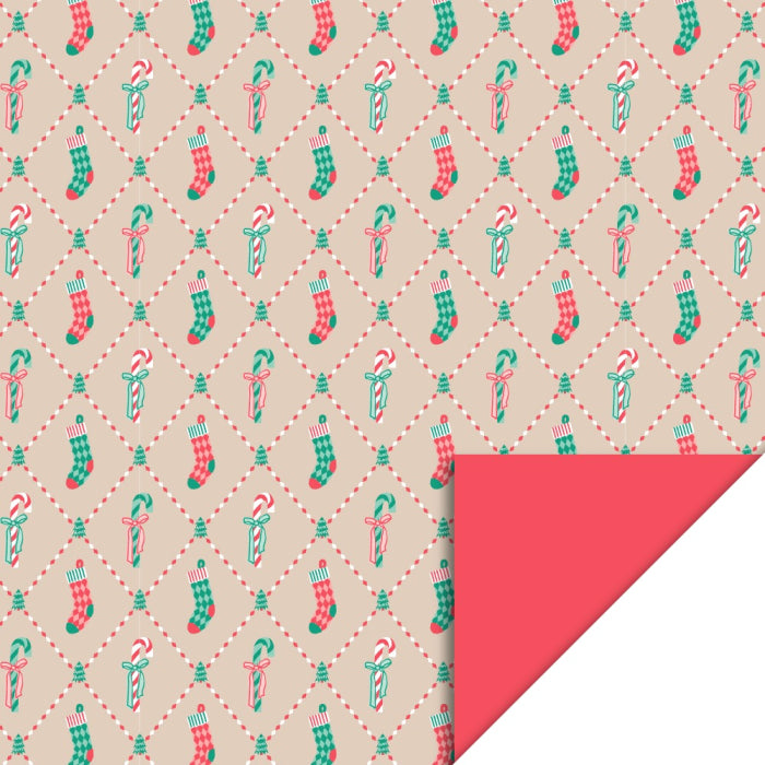 Inpakpapier Patchwork Candy - Red
