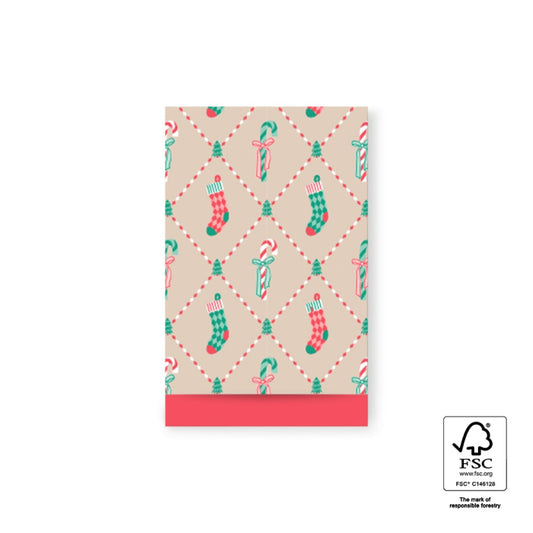 Cadeauzakjes Patchwork Candy - Red (12 x 19 cm - 10 stuks)