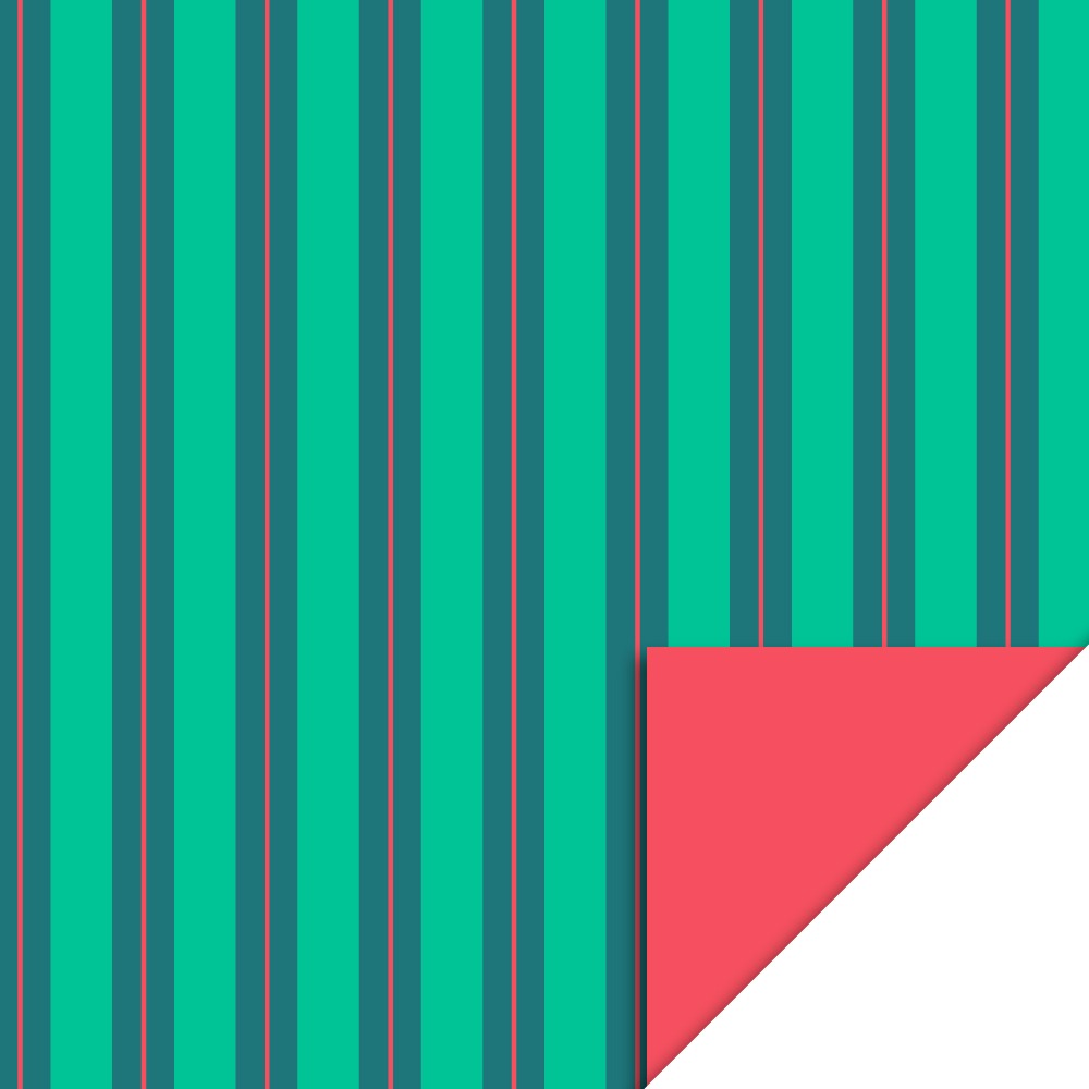 Inpakpapier Stripe Chalk Green - Red