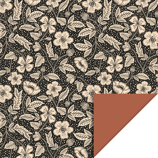 Inpakpapier Poppy Black - Chocolate