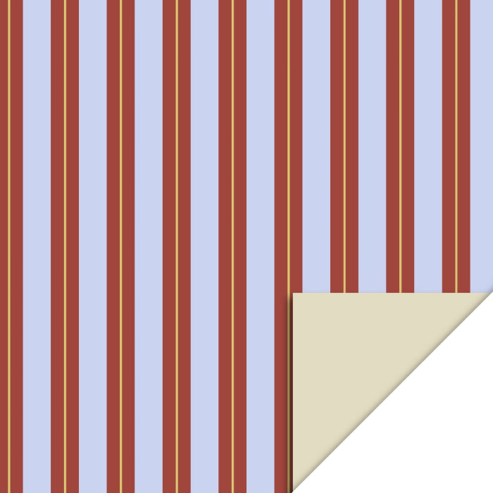 Inpakpapier Stripe Chalk Blue - Biscuit