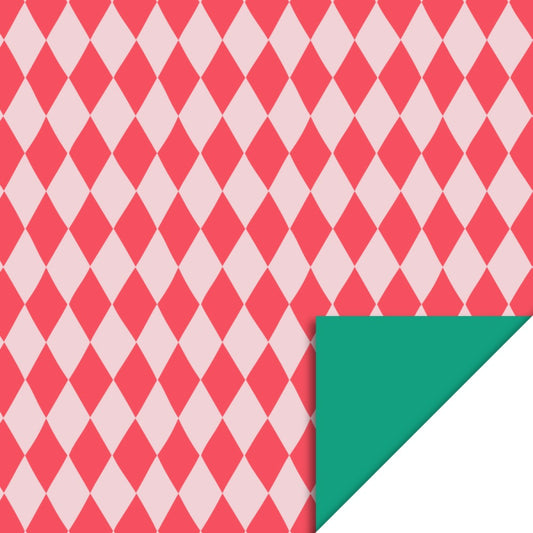 Inpakpapier Harlequin Red - Green